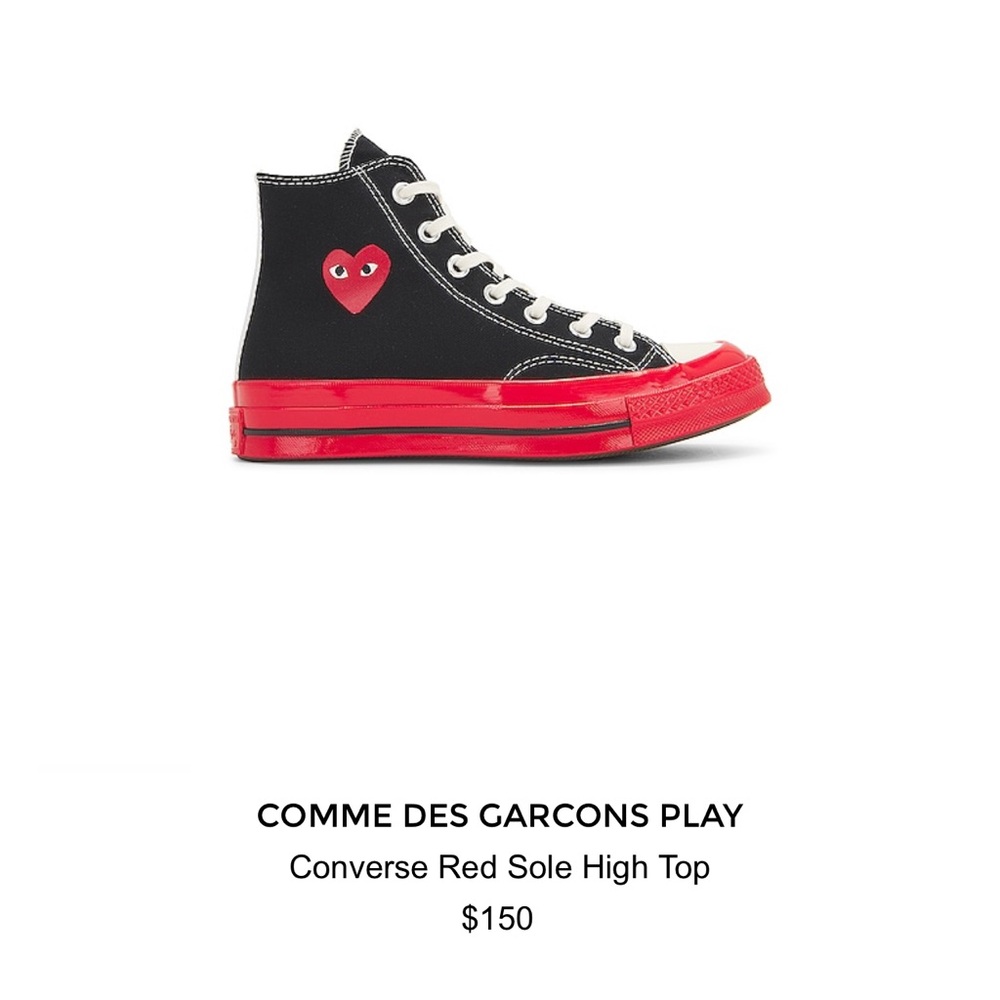 commes des garsons play x converse high top  sneakers